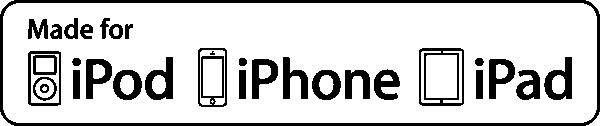 Made for iPod iPhone iPad — MFi Licensed Manufacturer
